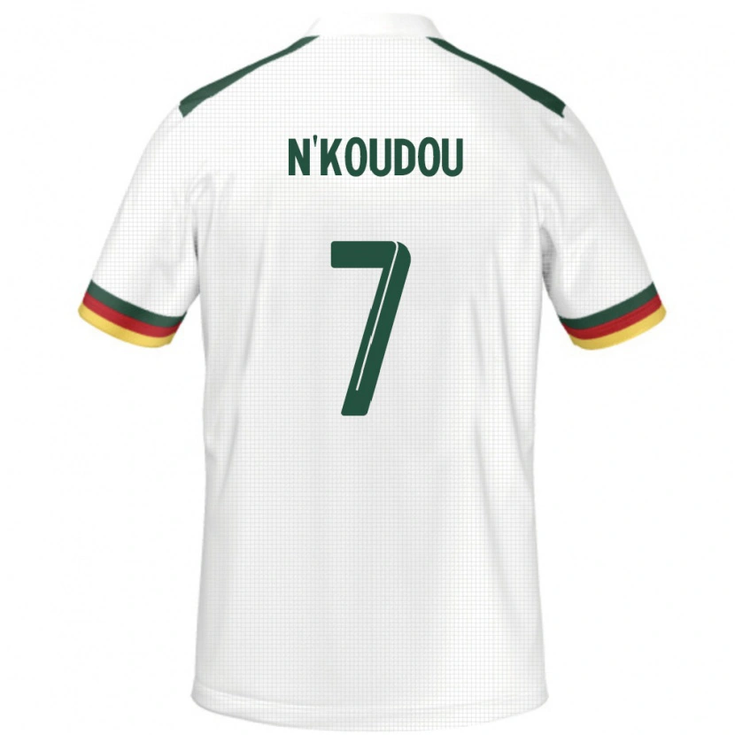 Danxen Mulher Camisola Camarões Georges-Kevin N'koudou #7 Branco Alternativa 24-26 Camisa