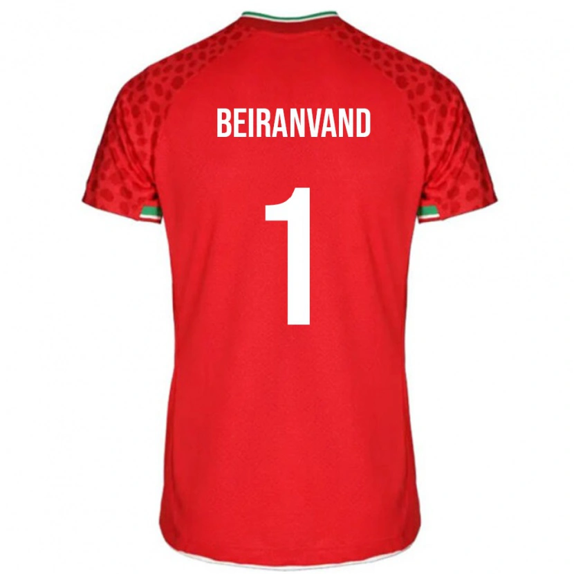 Danxen Mulher Camisola Irã Alireza Beiranvand #1 Vermelho Alternativa 24-26 Camisa