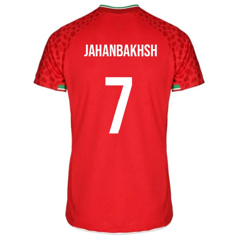 Danxen Mulher Camisola Irã Alireza Jahanbakhsh #7 Vermelho Alternativa 24-26 Camisa