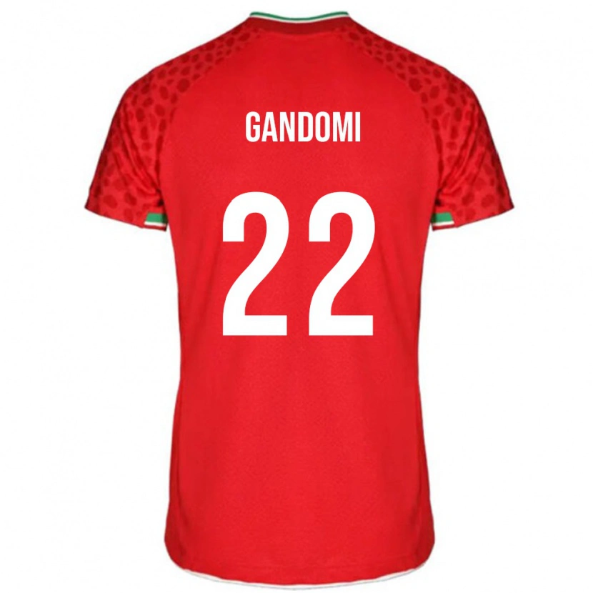 Danxen Mulher Camisola Irã Mohammad Gandomi #22 Vermelho Alternativa 24-26 Camisa