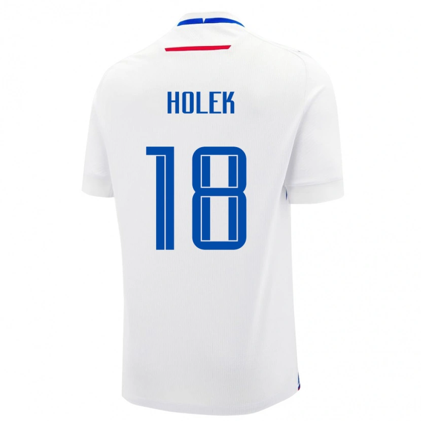 Danxen Mulher Camisola Eslováquia Jakub Holek #18 Branco Alternativa 24-26 Camisa