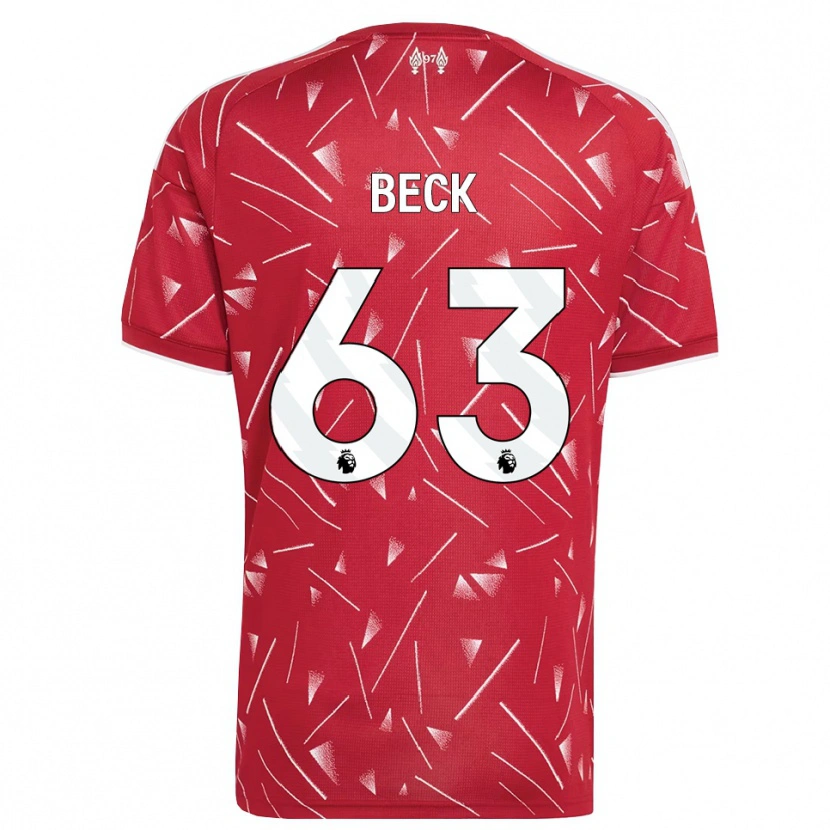 Danxen Mulher Camisola Owen Beck #63 Branco Vermelho Principal 2026/27 Camisa