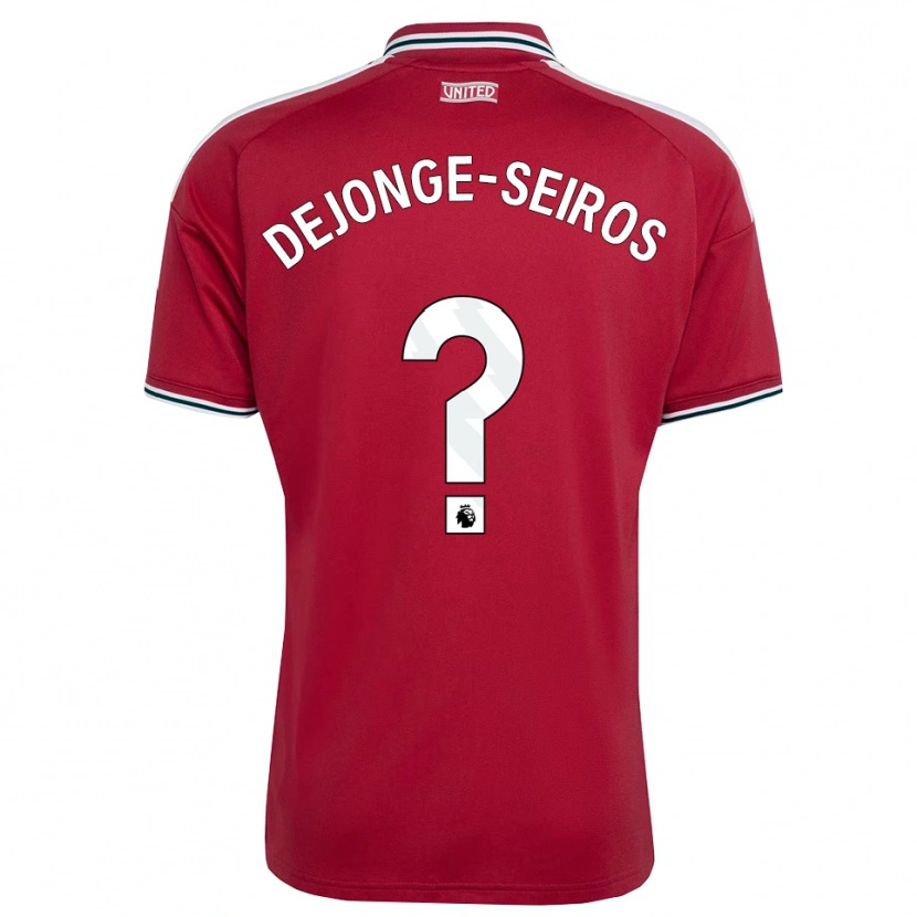 Danxen Mulher Camisola Edson Dejonge-Seiros #0 Vermelho Amarelo Branco Principal 2026/27 Camisa