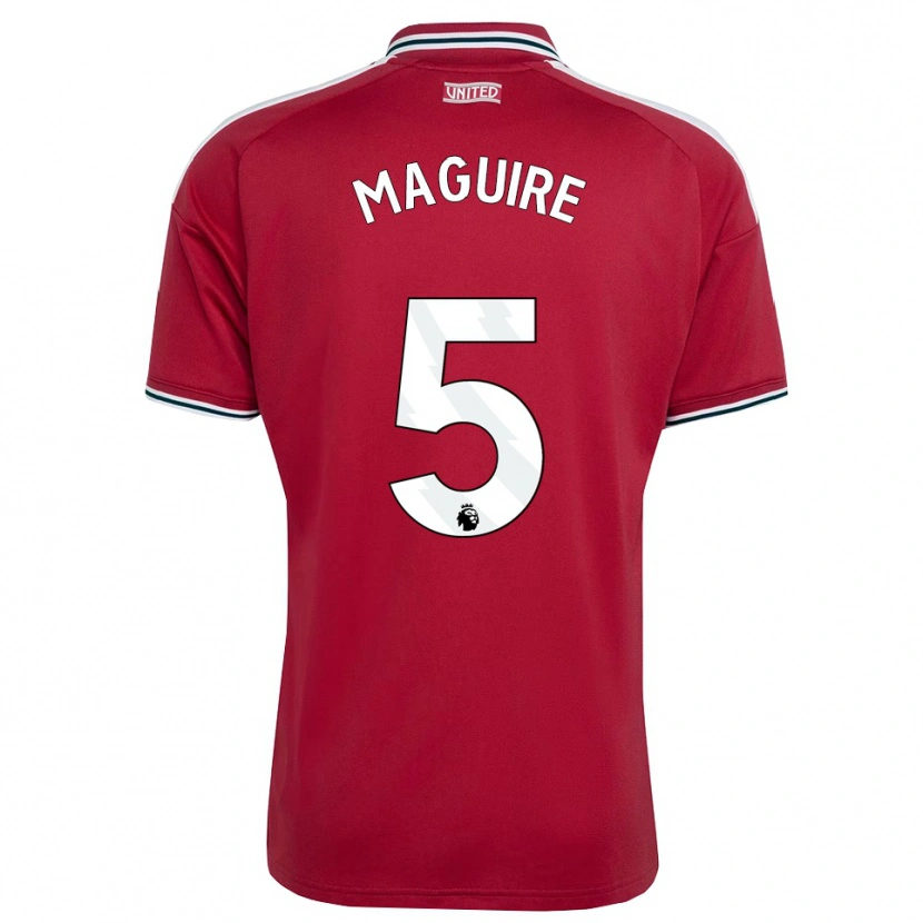 Danxen Mulher Camisola Harry Maguire #5 Vermelho Amarelo Branco Principal 2026/27 Camisa