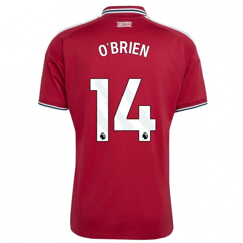 Danxen Mulher Camisola Sam O'brien #14 Vermelho Amarelo Branco Principal 2026/27 Camisa