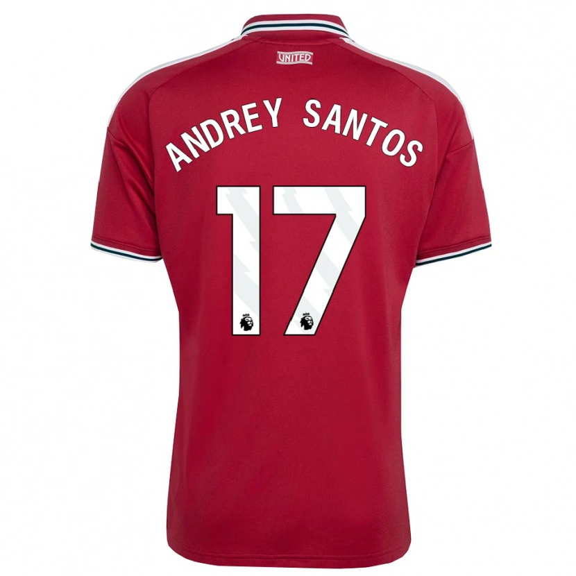 Danxen Mulher Camisola Andrey Santos #17 Vermelho Amarelo Branco Principal 2026/27 Camisa