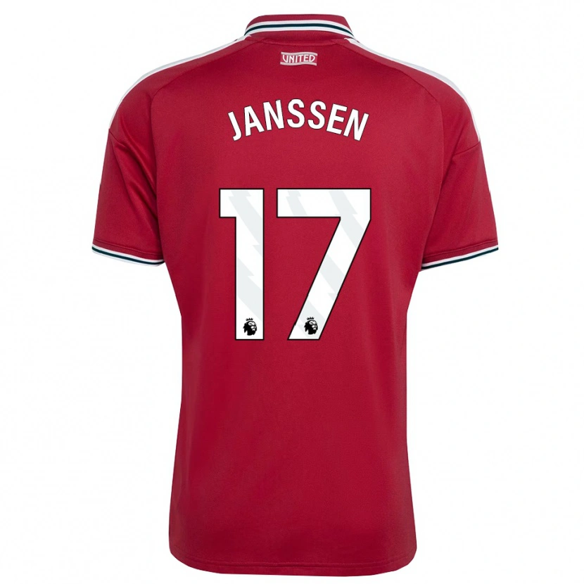 Danxen Mulher Camisola Dominique Janssen #17 Vermelho Amarelo Branco Principal 2026/27 Camisa