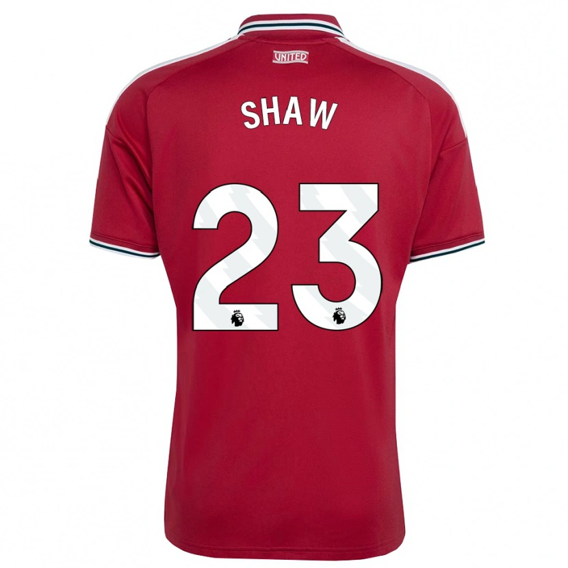 Danxen Mulher Camisola Luke Shaw #23 Vermelho Amarelo Branco Principal 2026/27 Camisa