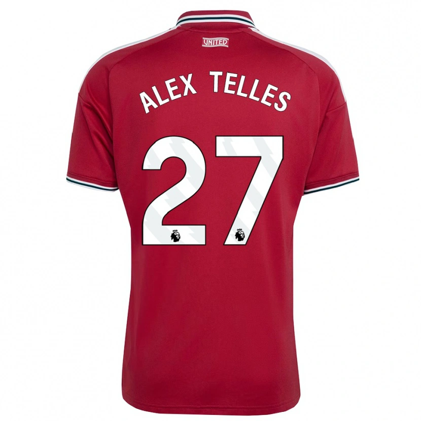 Danxen Mulher Camisola Alex Nicolao Telles #27 Vermelho Amarelo Branco Principal 2026/27 Camisa