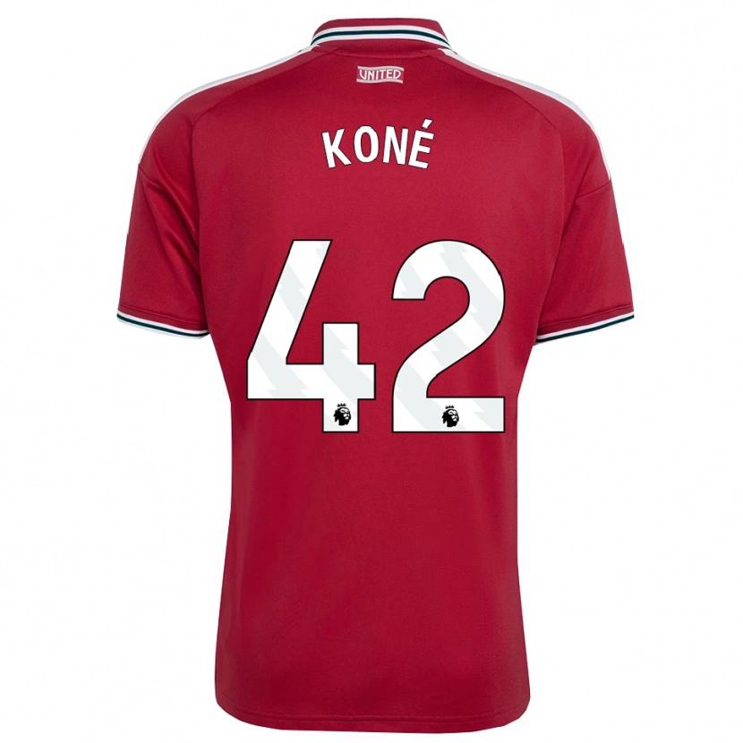 Danxen Mulher Camisola Sékou Koné #42 Vermelho Amarelo Branco Principal 2026/27 Camisa