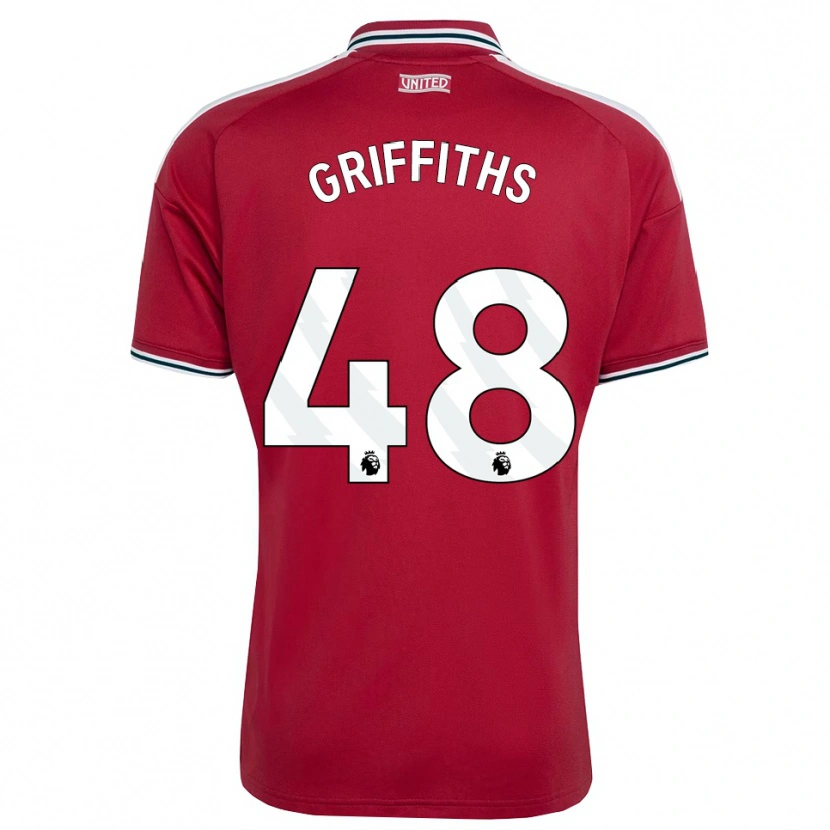 Danxen Mulher Camisola Mared Griffiths #48 Vermelho Amarelo Branco Principal 2026/27 Camisa