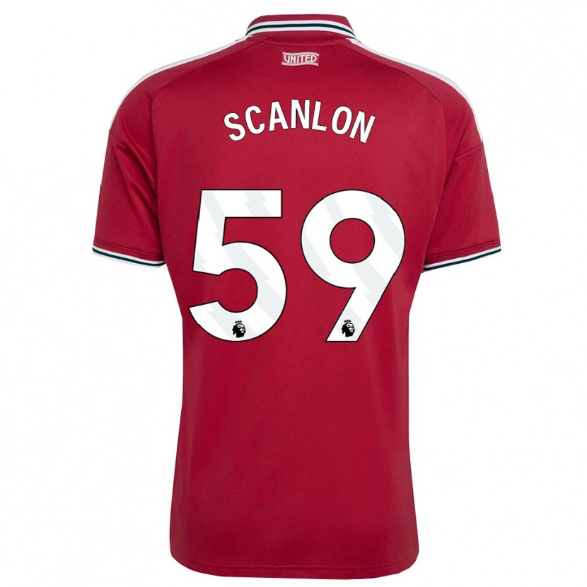 Danxen Mulher Camisola James Scanlon #59 Vermelho Amarelo Branco Principal 2026/27 Camisa