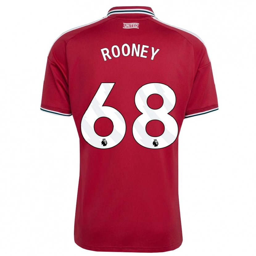 Danxen Mulher Camisola Kai Rooney #68 Vermelho Amarelo Branco Principal 2026/27 Camisa