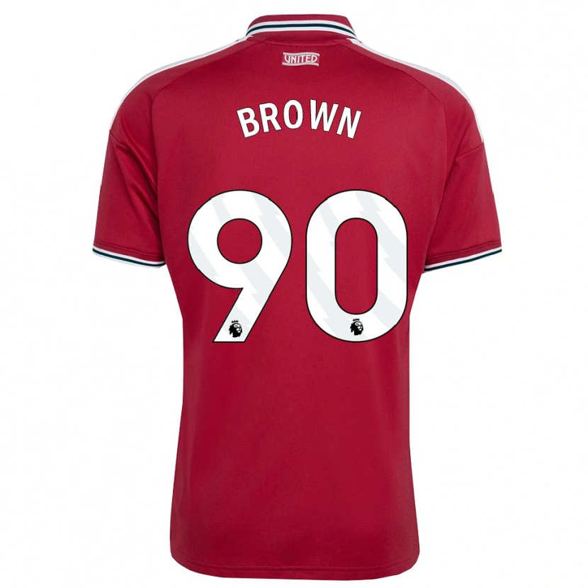 Danxen Mulher Camisola Nathaniel-Junior Brown #90 Vermelho Amarelo Branco Principal 2026/27 Camisa
