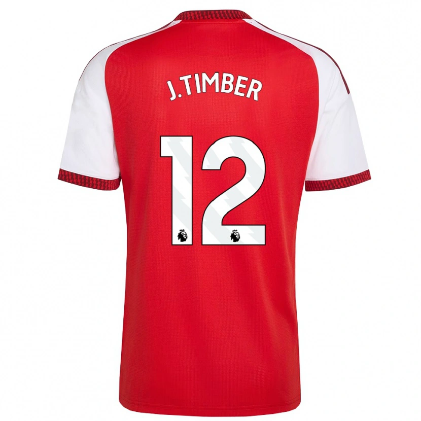 Danxen Mulher Camisola Jurriën Timber #12 Vermelho Branco Preto Principal 2026/27 Camisa