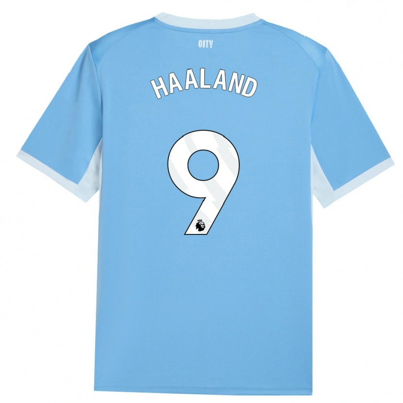 Danxen Mulher Camisola Erling Haaland #9 Lightskyblue Branco Principal 2026/27 Camisa