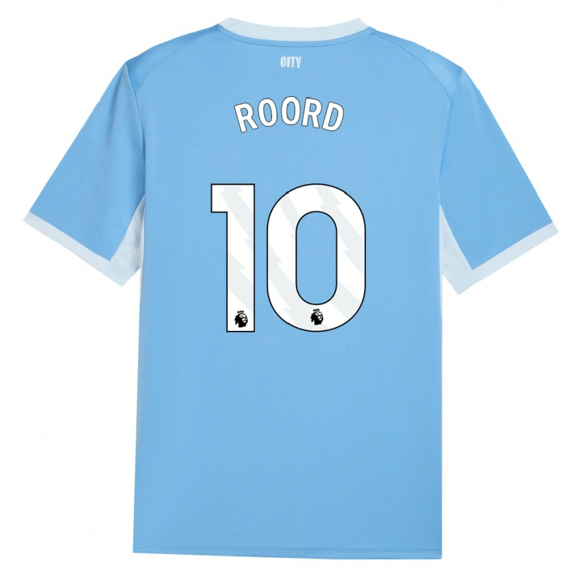 Danxen Mulher Camisola Jill Roord #10 Lightskyblue Branco Principal 2026/27 Camisa