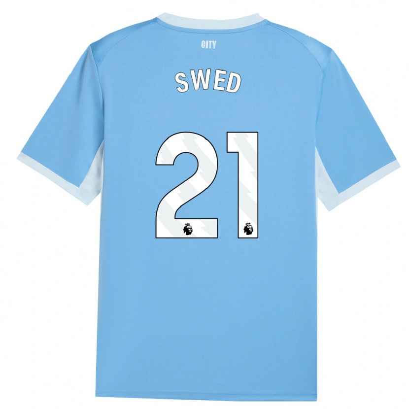 Danxen Mulher Camisola Hamza Swed #21 Lightskyblue Branco Principal 2026/27 Camisa