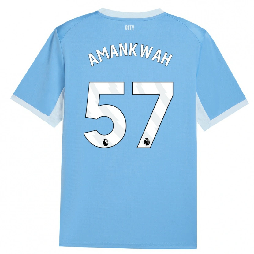 Danxen Mulher Camisola Yeboah Amankwah #57 Lightskyblue Branco Principal 2026/27 Camisa