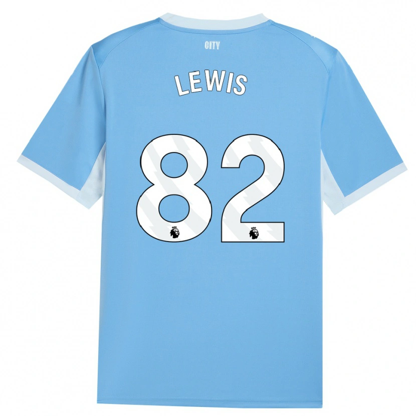 Danxen Mulher Camisola Rico Lewis #82 Lightskyblue Branco Principal 2026/27 Camisa
