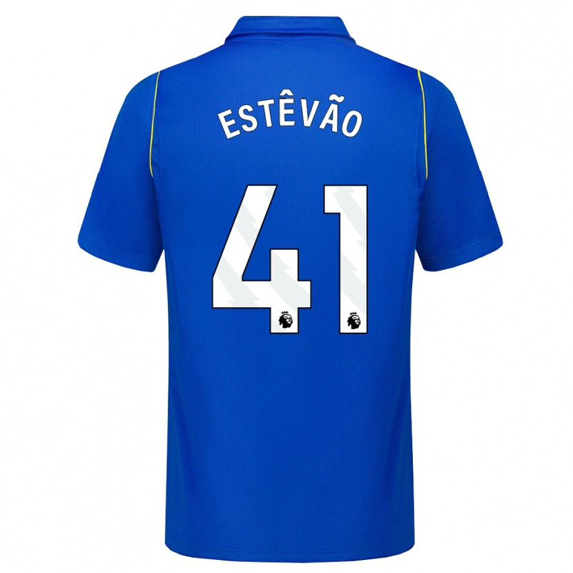 Danxen Mulher Camisola Estêvão Willian Almeida De Oliveira Gonçalves #41 Azul Amarelo Principal 2026/27 Camisa