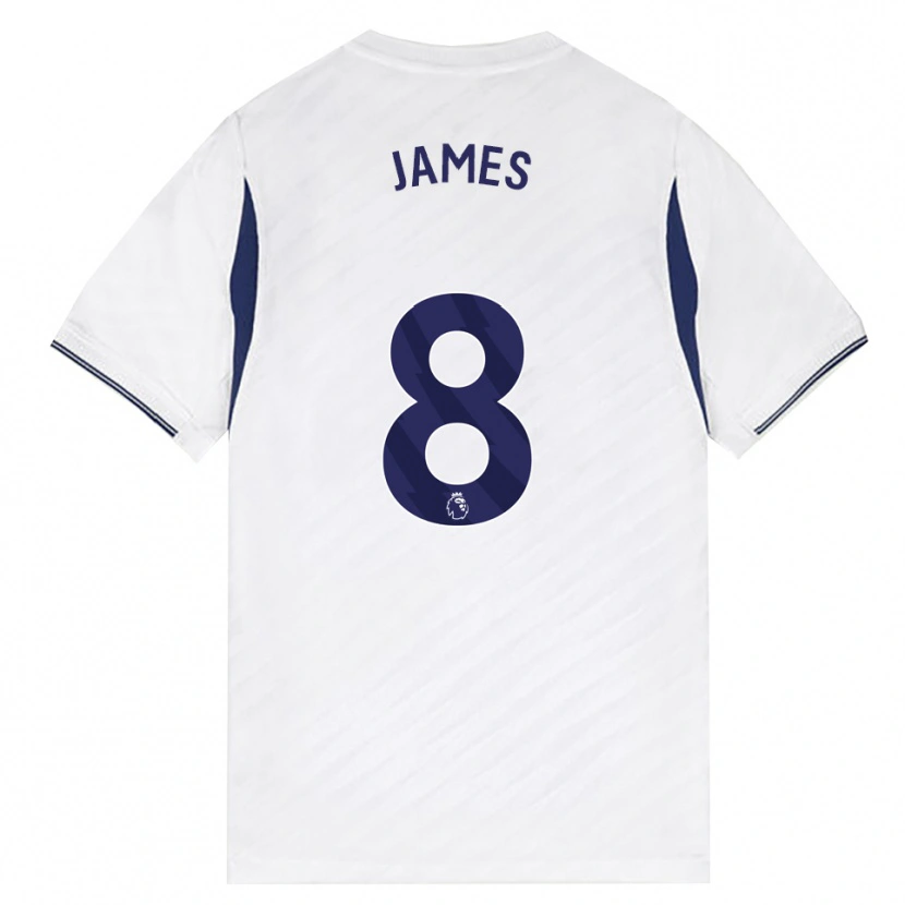 Danxen Mulher Camisola Angharad James #8 Branco Vermelho Roxo Principal 2026/27 Camisa