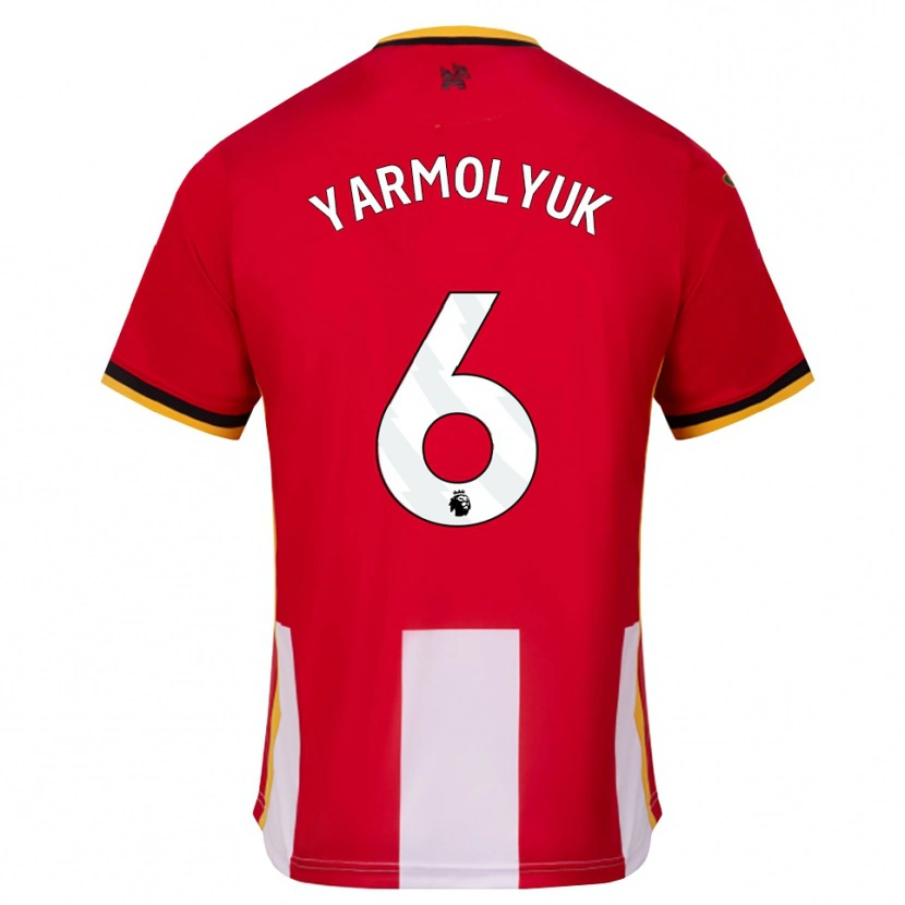 Danxen Mulher Camisola Yegor Yarmolyuk #6 Amarelo Preto Vermelho Principal 2026/27 Camisa