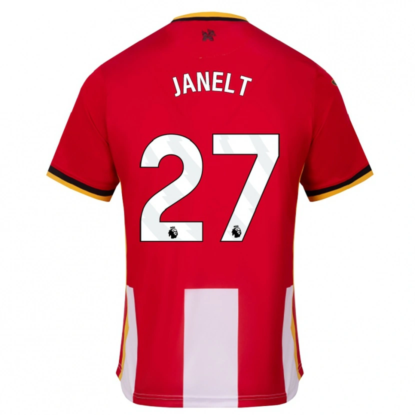 Danxen Mulher Camisola Vitaly Janelt #27 Amarelo Preto Vermelho Principal 2026/27 Camisa