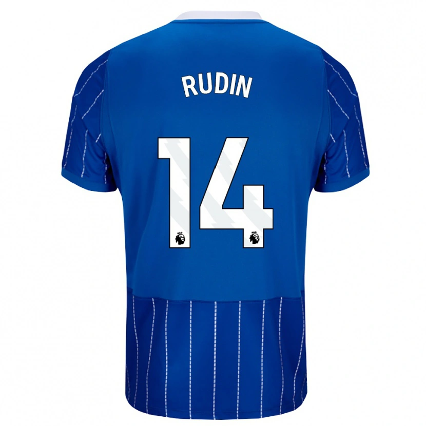 Danxen Mulher Camisola Daniel Rudin #14 Mediumblue Branco Principal 2026/27 Camisa