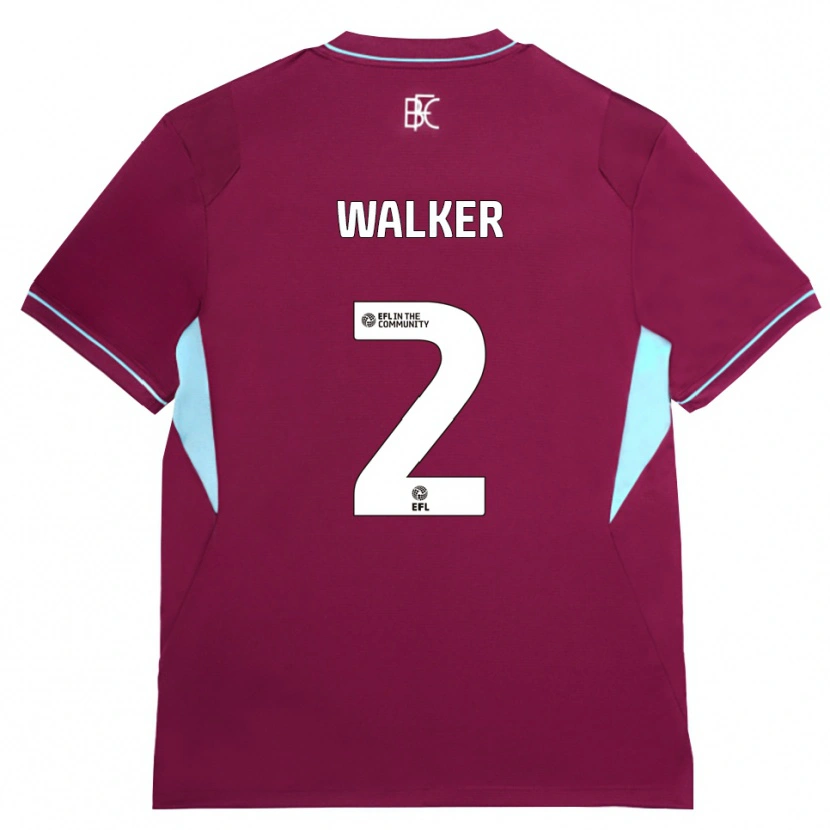 Danxen Mulher Camisola Kyle Walker #2 Borgonha Verde Principal 2026/27 Camisa