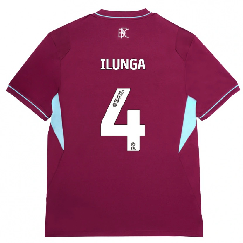 Danxen Mulher Camisola Glen Ilunga #4 Borgonha Verde Principal 2026/27 Camisa