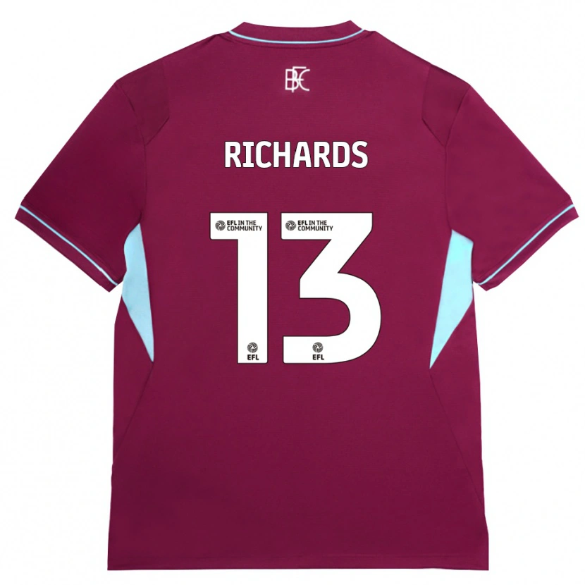 Danxen Mulher Camisola Jade Richards #13 Borgonha Verde Principal 2026/27 Camisa