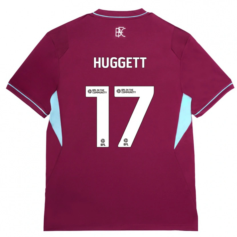 Danxen Mulher Camisola Aiden Huggett #17 Borgonha Verde Principal 2026/27 Camisa