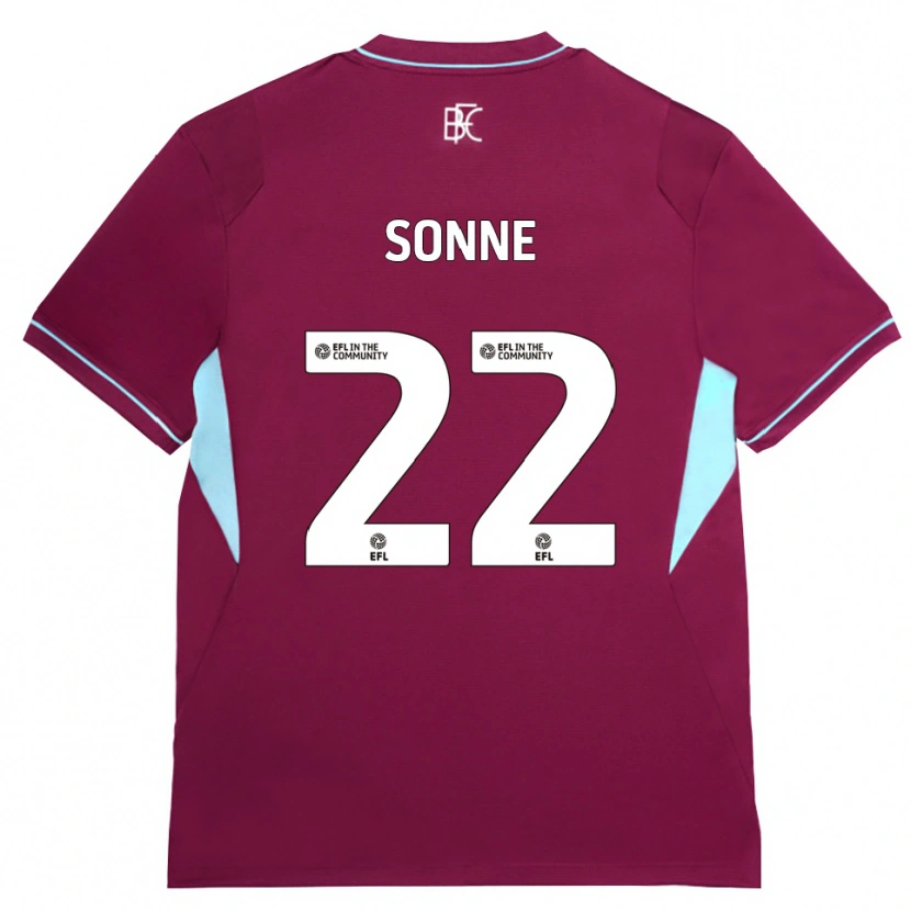 Danxen Mulher Camisola Oliver Sonne #22 Borgonha Verde Principal 2026/27 Camisa