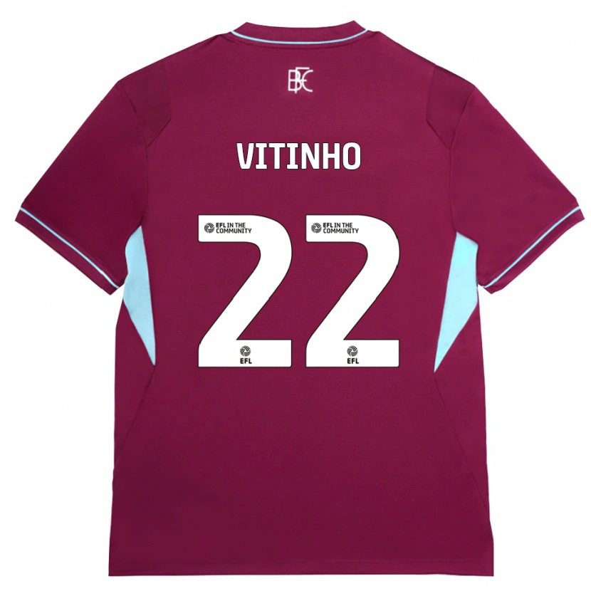 Danxen Mulher Camisola Vitinho #22 Borgonha Verde Principal 2026/27 Camisa