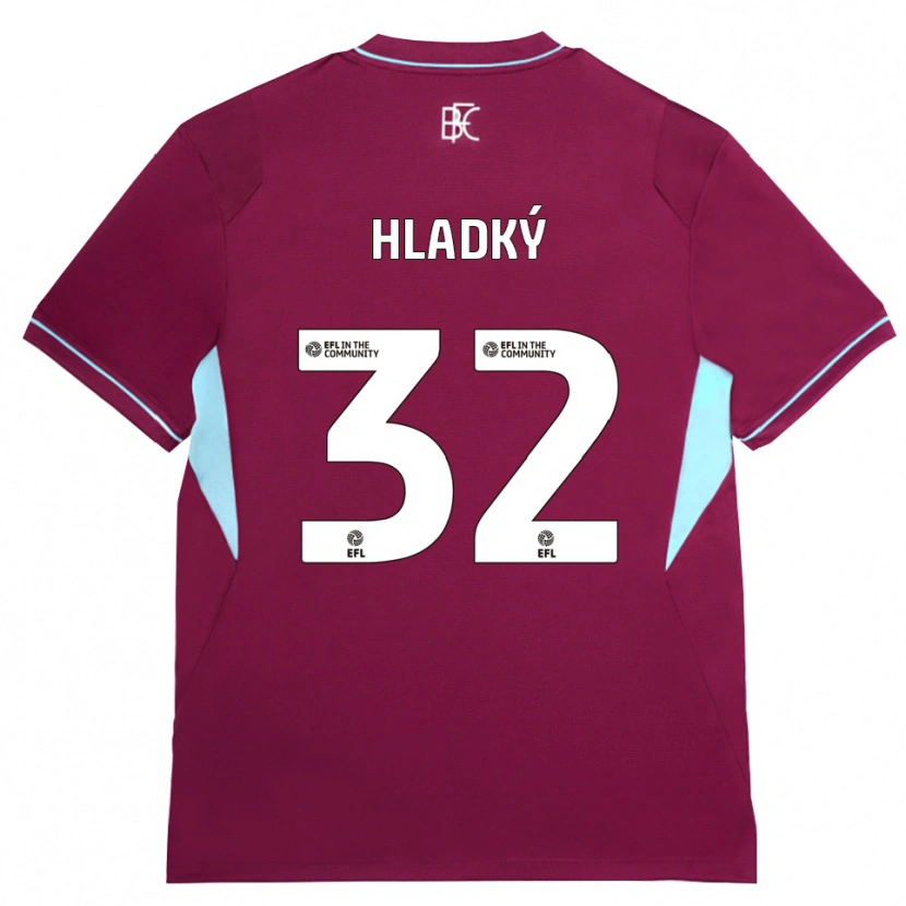 Danxen Mulher Camisola Vaclav Hladky #32 Borgonha Verde Principal 2026/27 Camisa