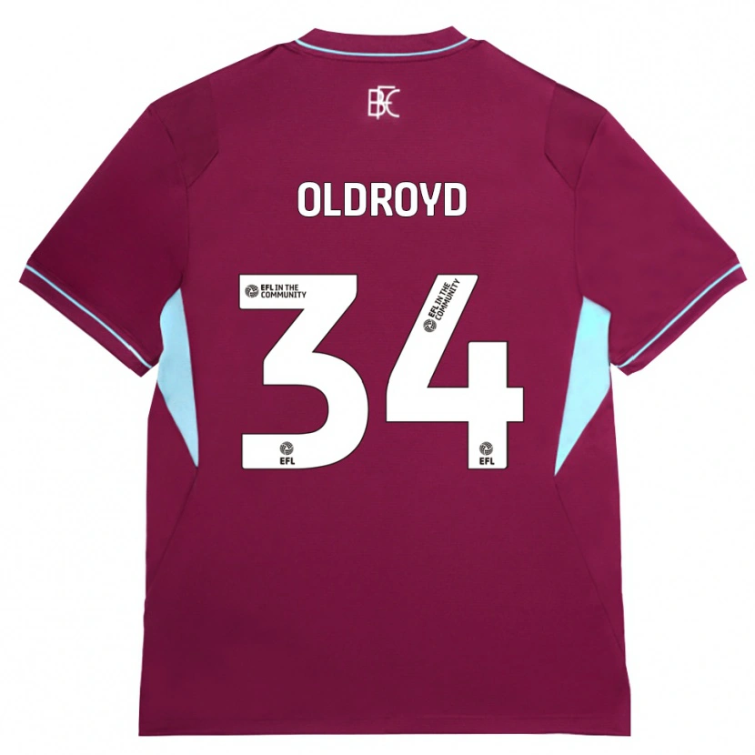 Danxen Mulher Camisola Amelia Oldroyd #34 Borgonha Verde Principal 2026/27 Camisa