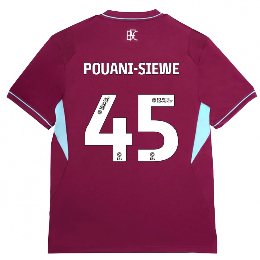 Danxen Mulher Camisola Brandon Pouani #45 Borgonha Verde Principal 2026/27 Camisa