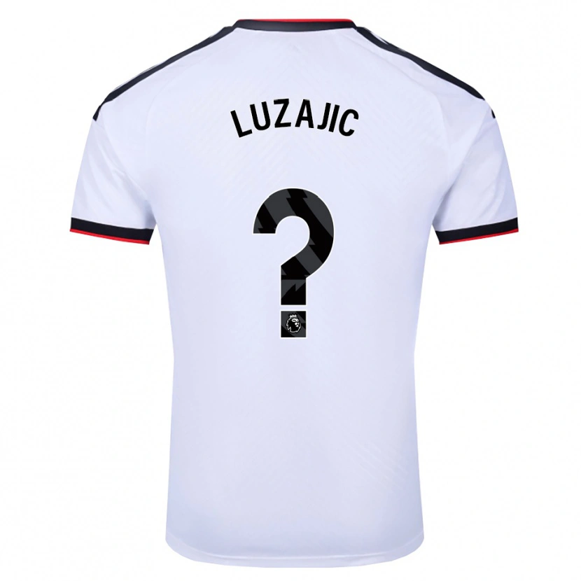 Danxen Mulher Camisola Stefan Luzajic #0 Branco Preto Vermelho Principal 2026/27 Camisa