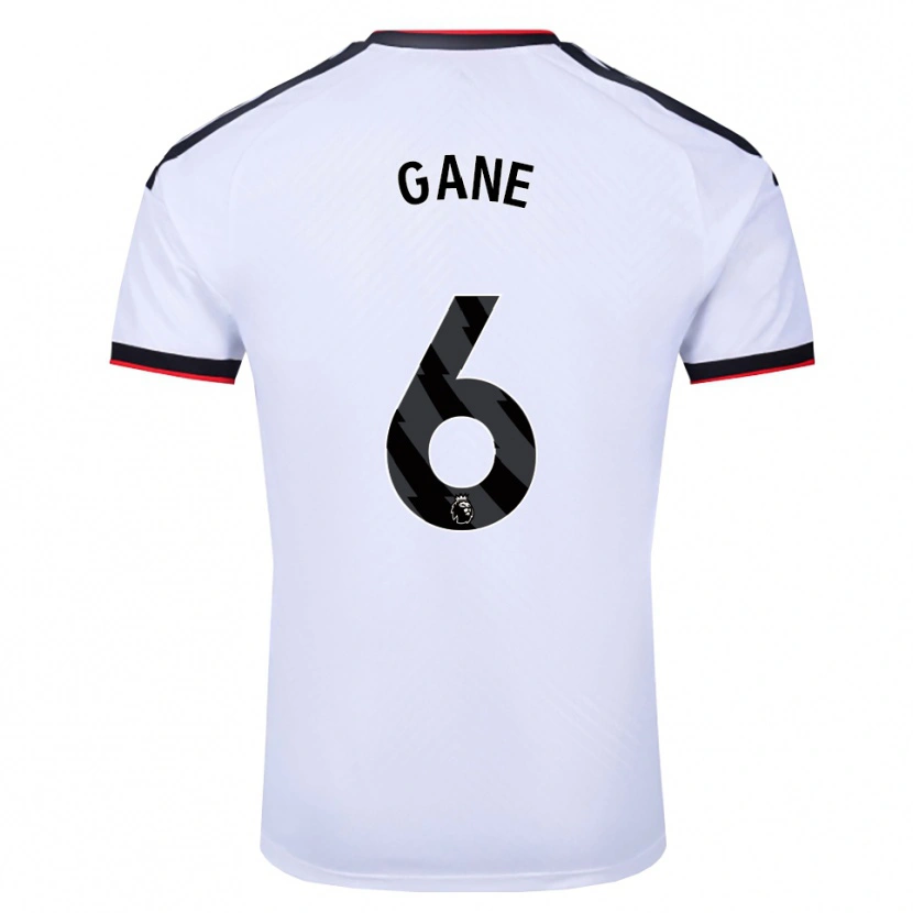 Danxen Mulher Camisola Evie Gane #6 Branco Preto Vermelho Principal 2026/27 Camisa
