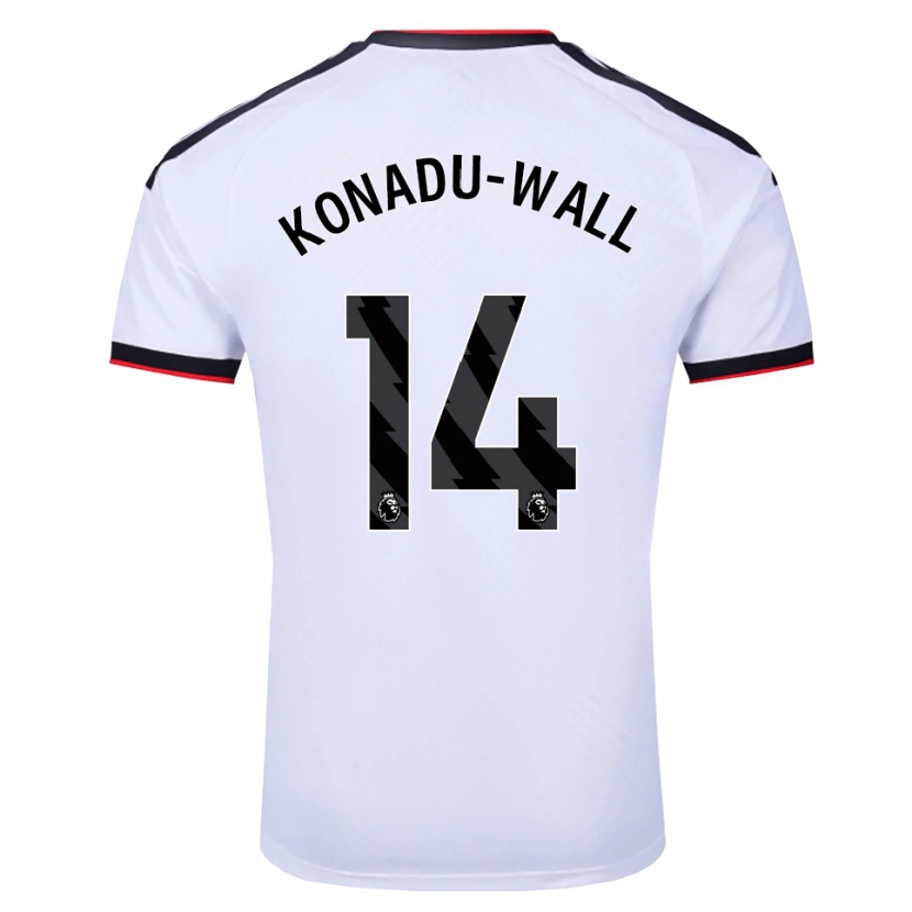 Danxen Mulher Camisola Lewis Konadu-Wall #14 Branco Preto Vermelho Principal 2026/27 Camisa