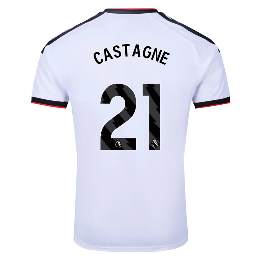 Danxen Mulher Camisola Timothy Castagne #21 Branco Preto Vermelho Principal 2026/27 Camisa