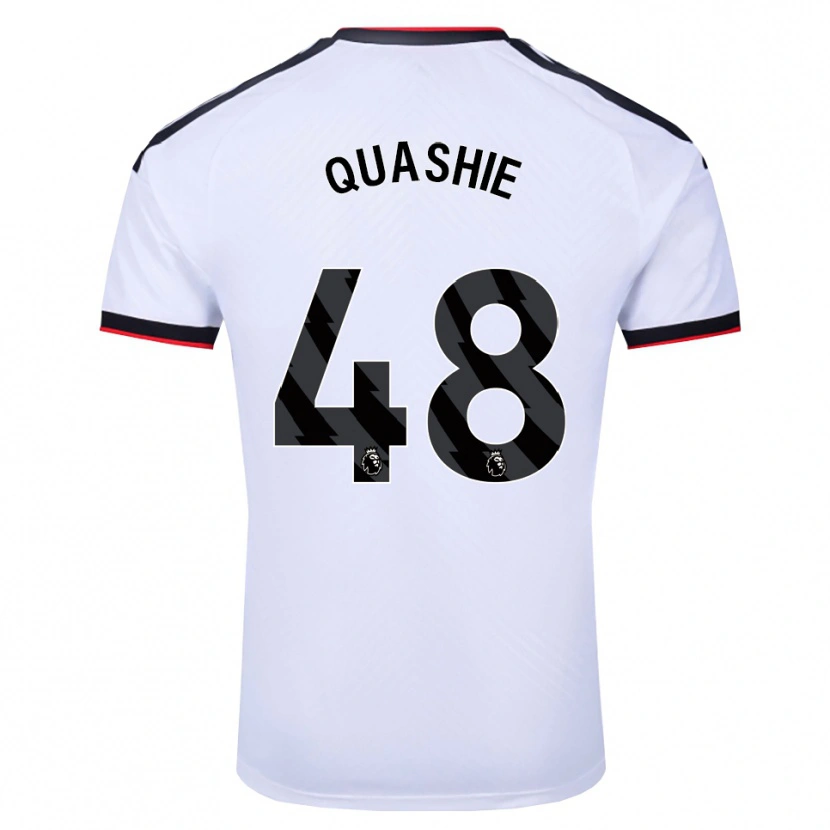 Danxen Mulher Camisola Jayden Quashie #48 Branco Preto Vermelho Principal 2026/27 Camisa