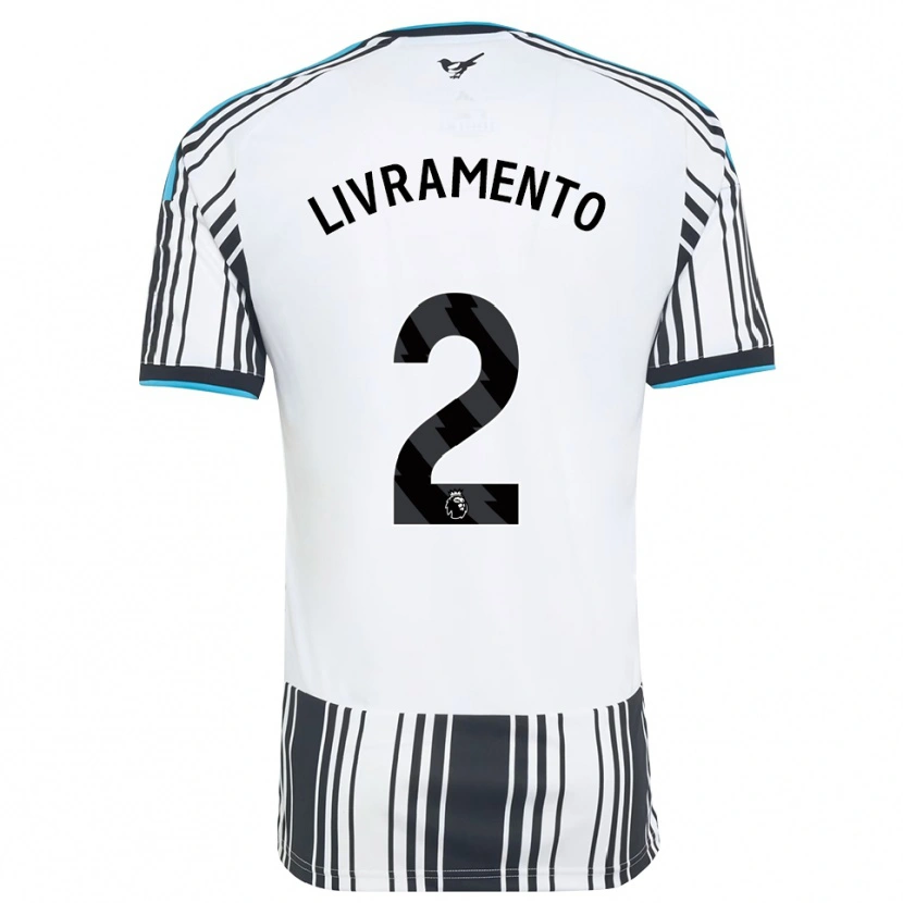 Danxen Mulher Camisola Tino Livramento #2 Skyblue Preto Branco Principal 2026/27 Camisa