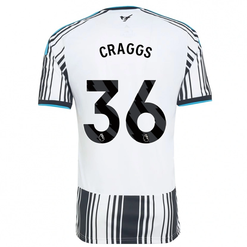 Danxen Mulher Camisola Luke Craggs #36 Skyblue Preto Branco Principal 2026/27 Camisa