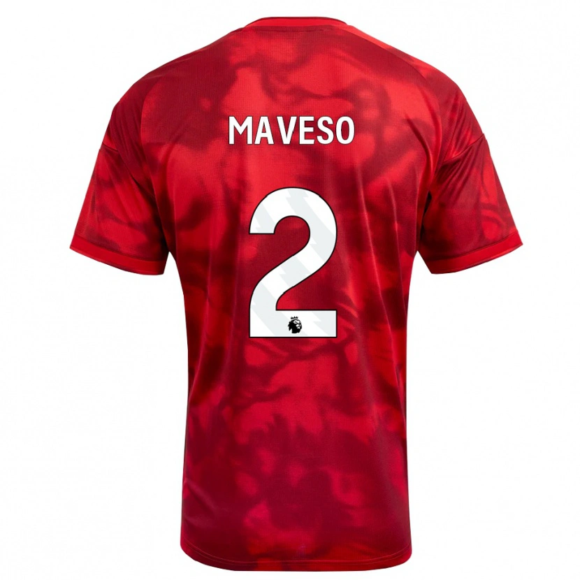 Danxen Mulher Camisola Jaydon Maveso #2 Crimson Branco Principal 2026/27 Camisa