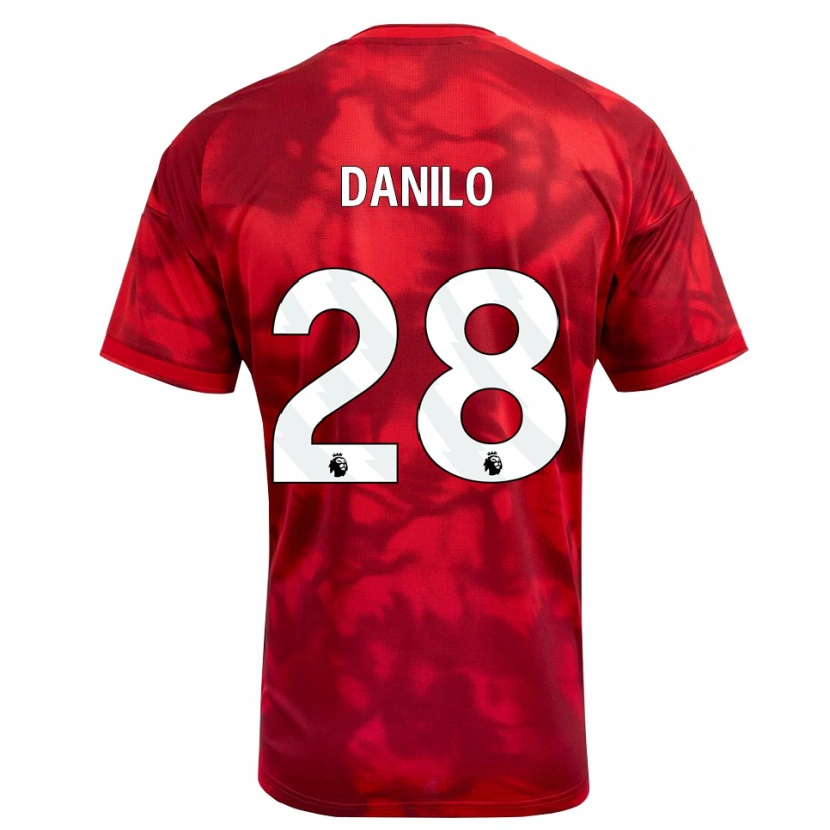 Danxen Mulher Camisola Danilo #28 Crimson Branco Principal 2026/27 Camisa