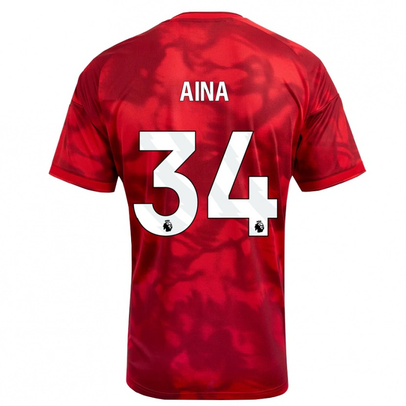 Danxen Mulher Camisola Ola Aina #34 Crimson Branco Principal 2026/27 Camisa