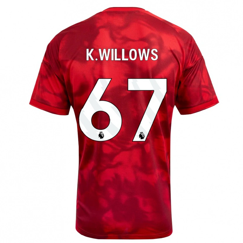 Danxen Mulher Camisola Keehan Willows #67 Crimson Branco Principal 2026/27 Camisa