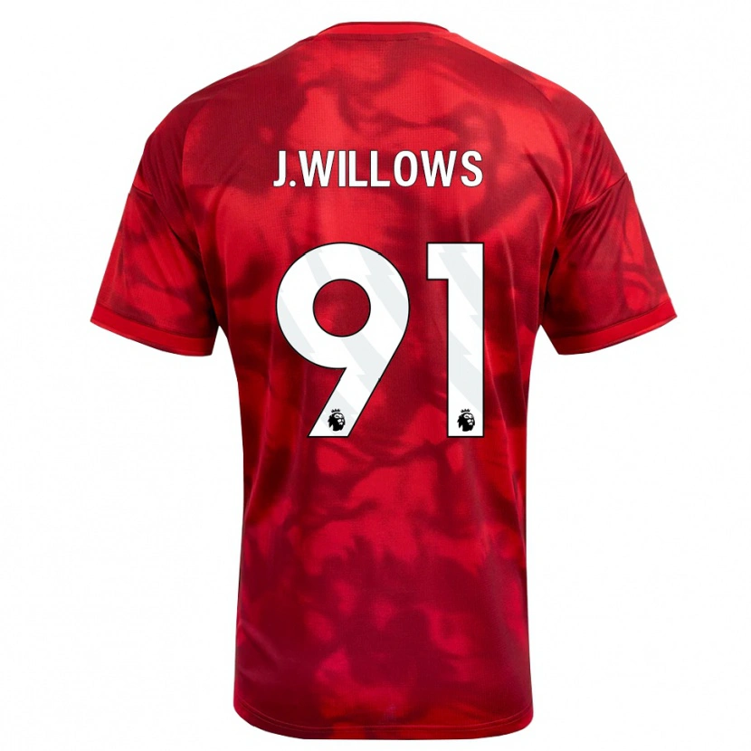 Danxen Mulher Camisola Jordan Willows #91 Crimson Branco Principal 2026/27 Camisa